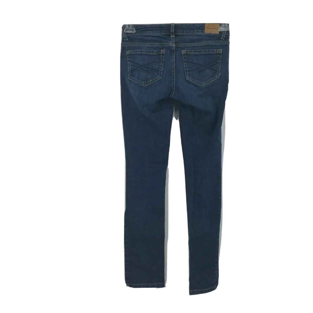 Aeropostale Women Bayla Skinny Jeans Size 00 Short Dark Wash Low Rise Stretch - Picture 2 of 9